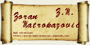 Zoran Matropazović vizit kartica